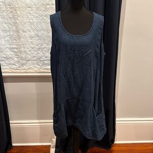 Cut Loose Navy Blue Tunic Top